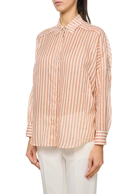 Musselin Bluse mit Streifen