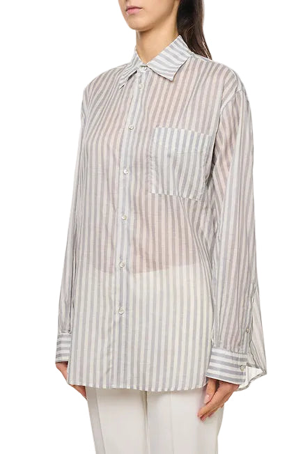 Musselin Bluse mit Streifen