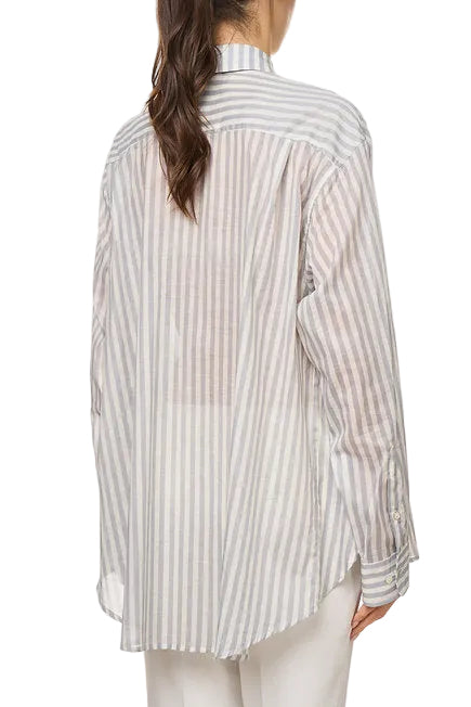 Musselin Bluse mit Streifen