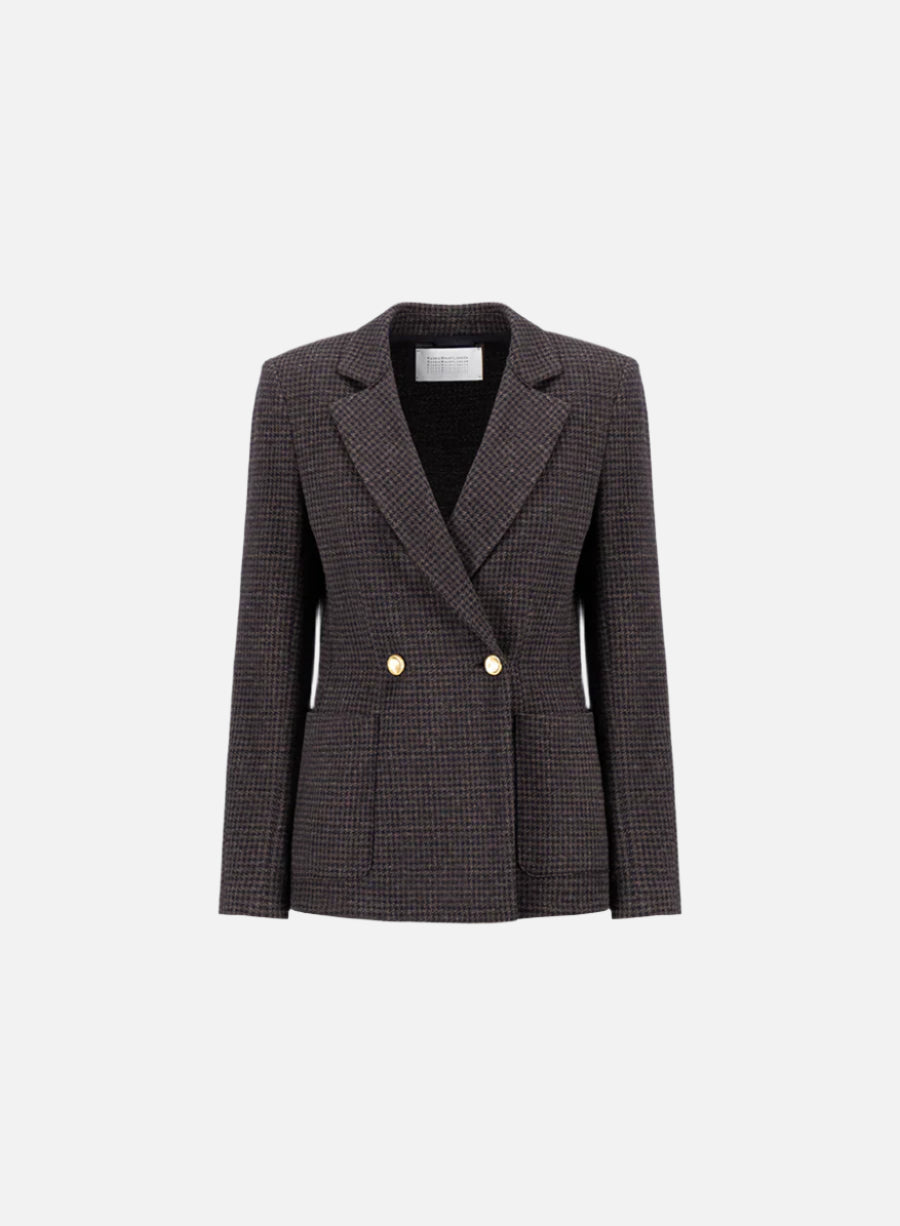 D.B. Blazer with Shoulder Pats Patterned Moleskin