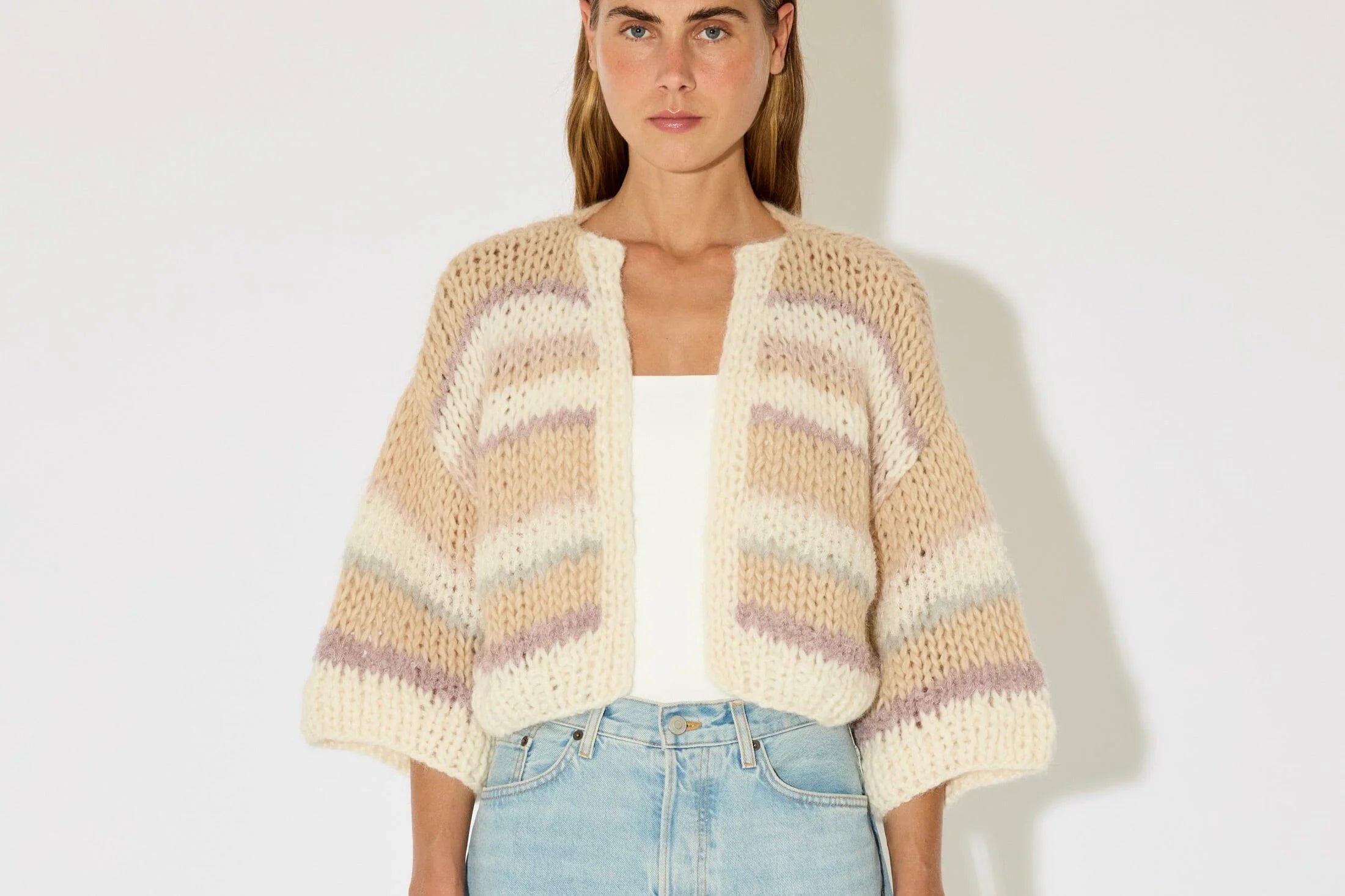 Alpaca Short Sleeve Cardigan