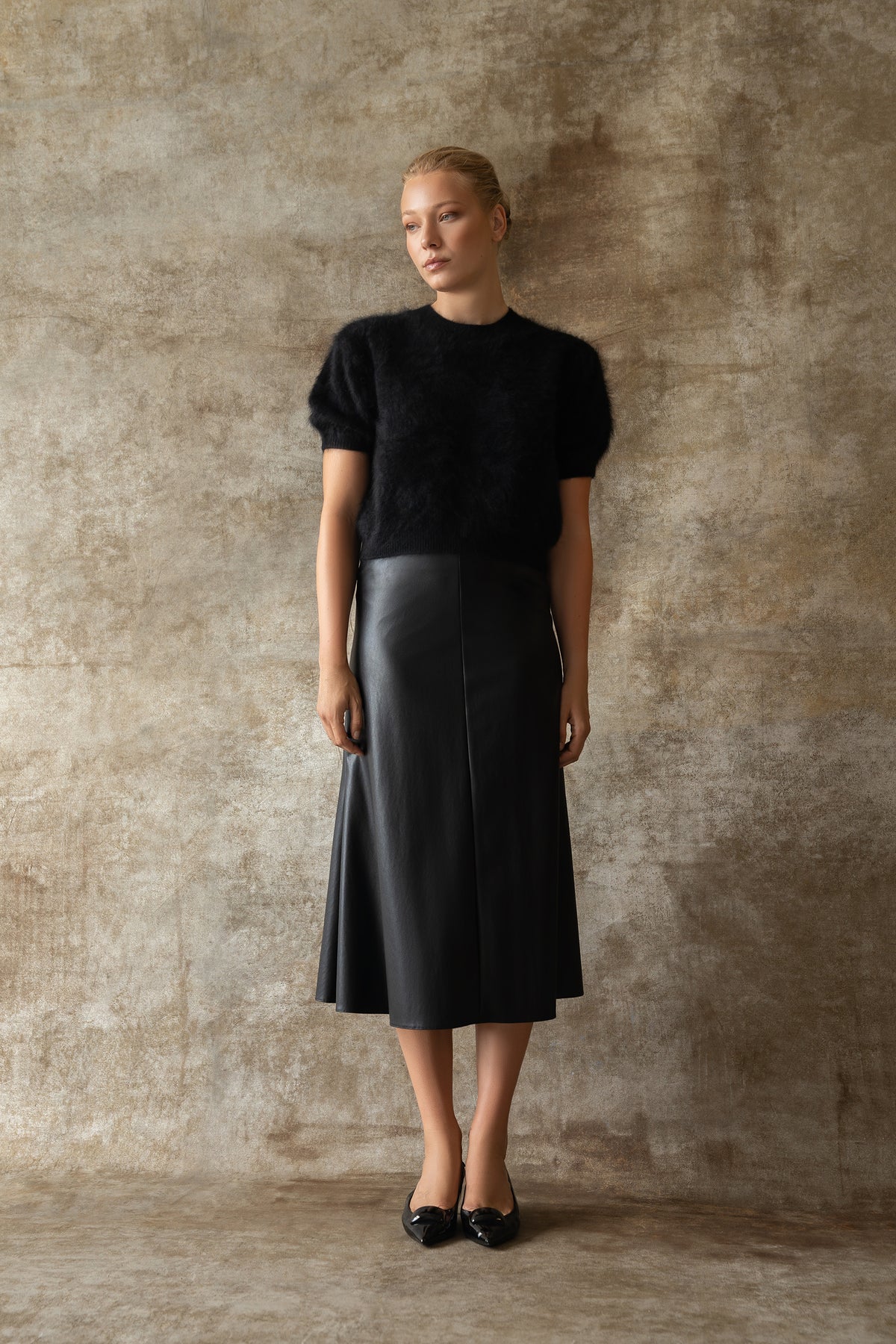Jupe Bobby Vegan Fluid Nappa Leather