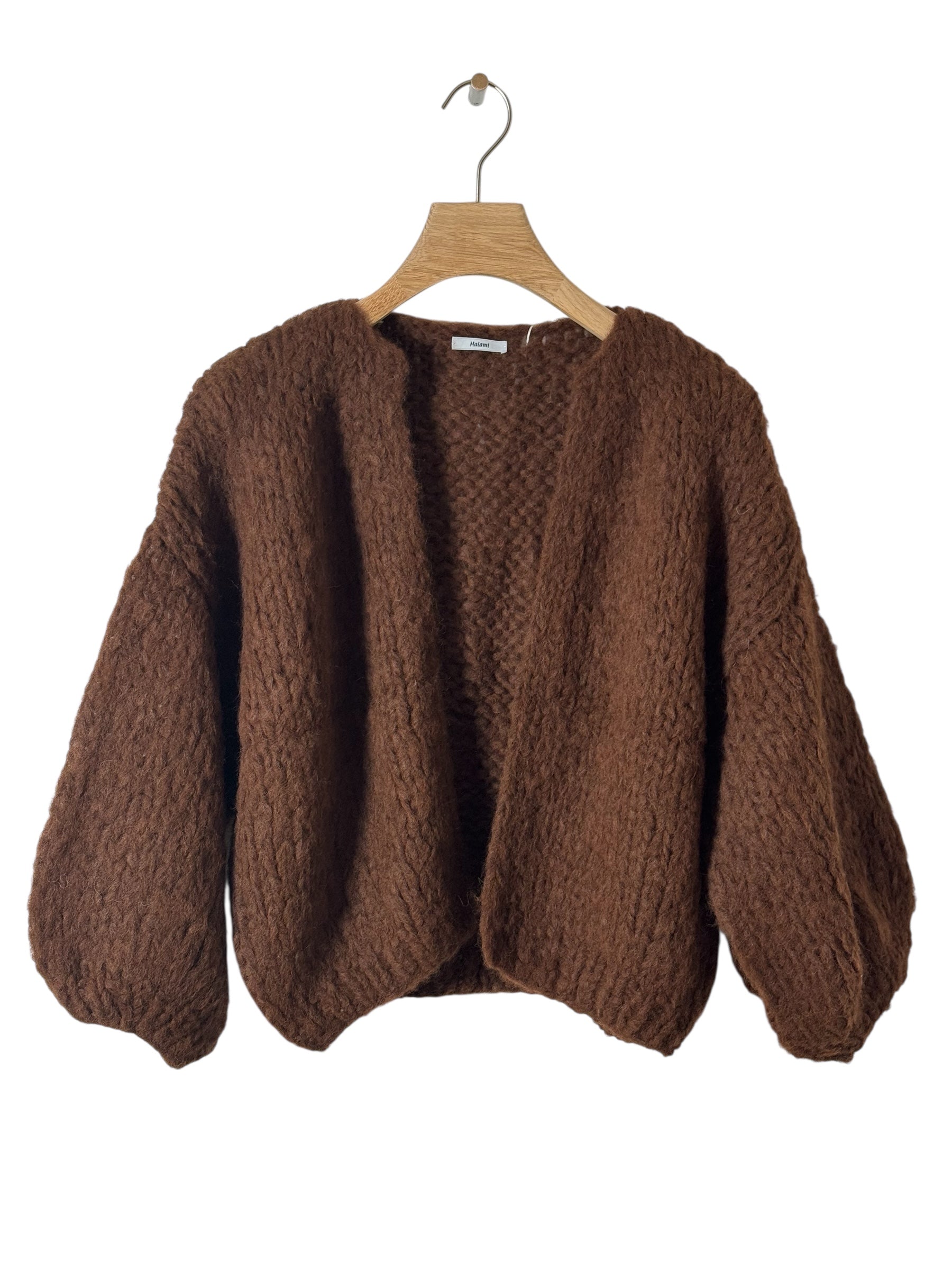 Fleecy Alpaca Bomber Cardigan