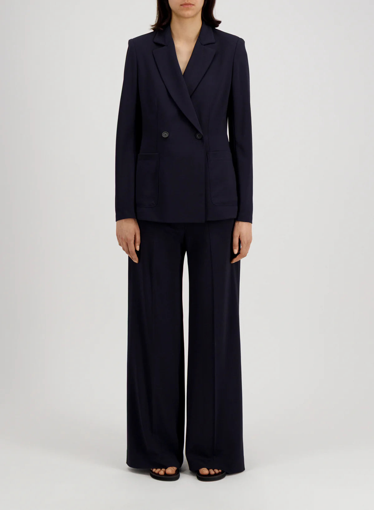 D.B. Blazer with Shoulder Pads Crepe Viscose