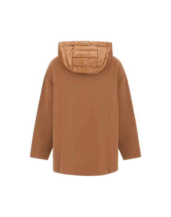 Leichte Daunenjacke Strickärmel