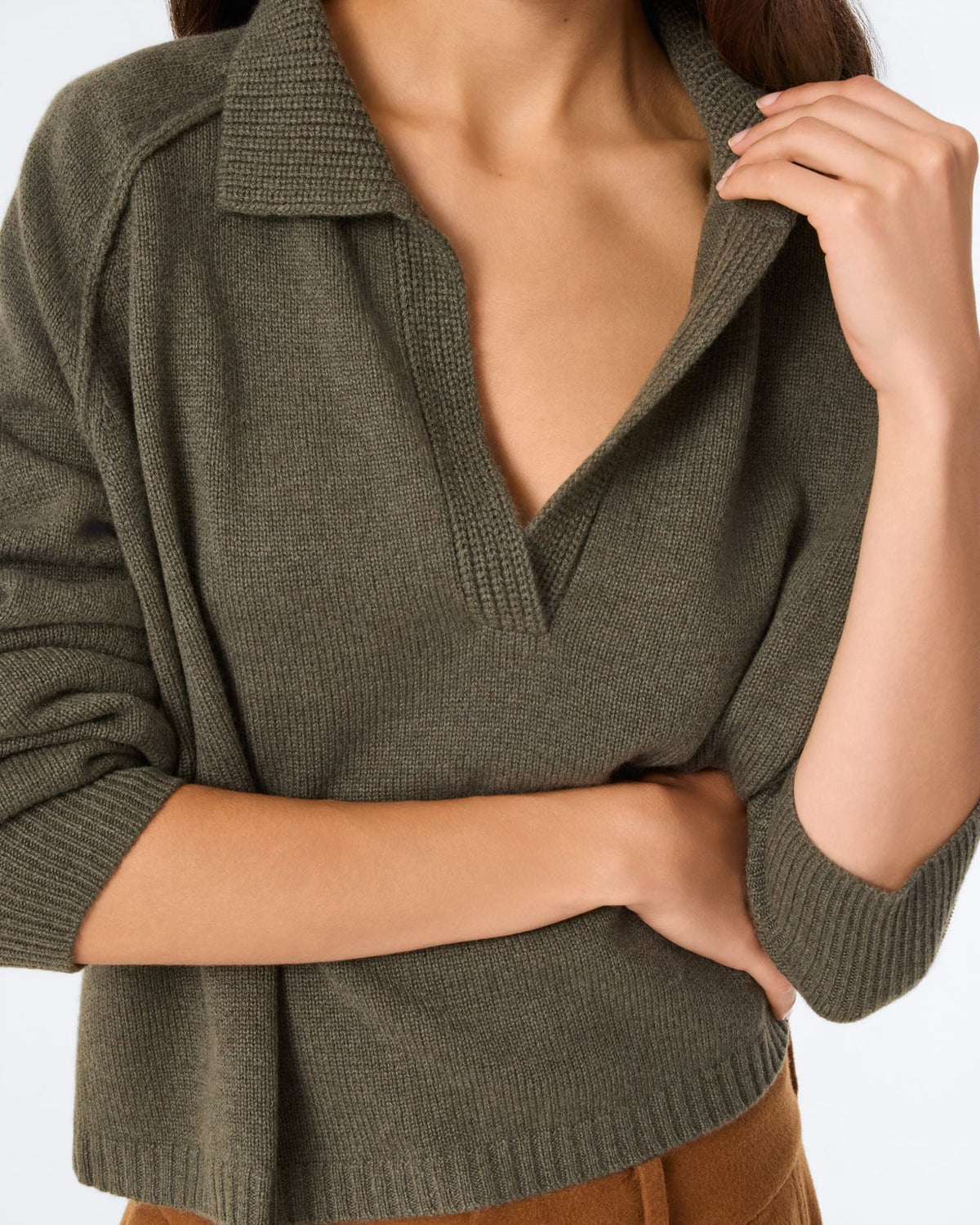 Cashmere Sweater Polo Aenoara