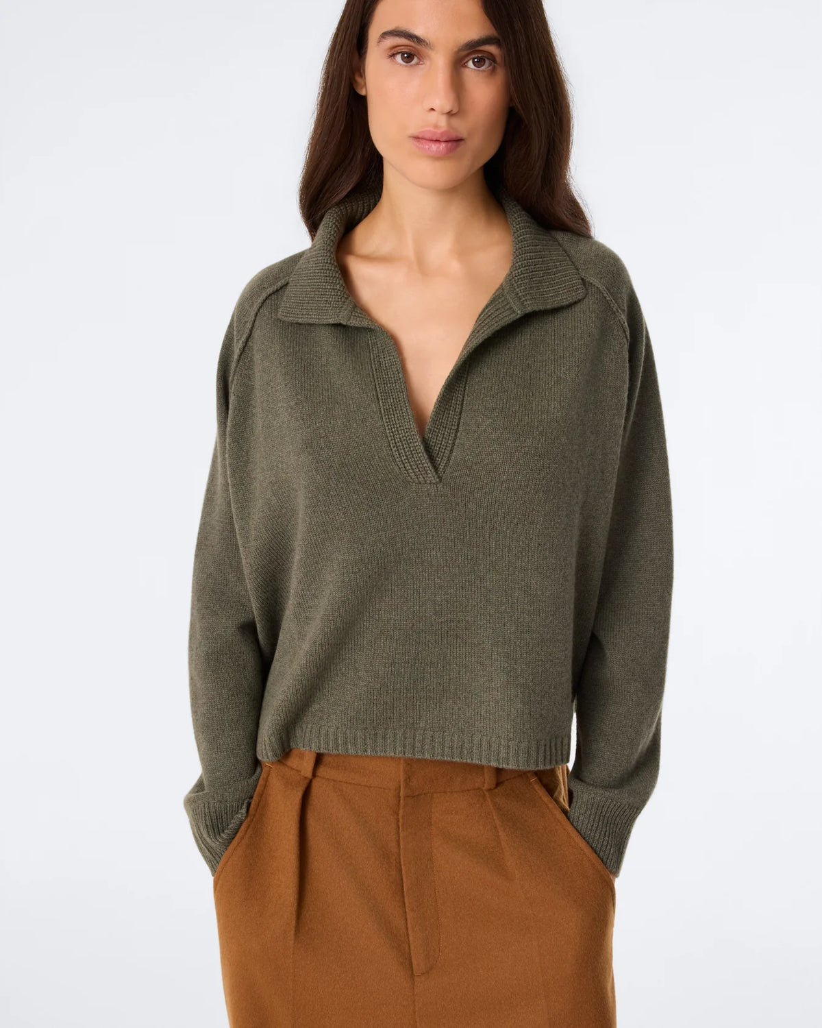 Cashmere Sweater Polo Aenoara
