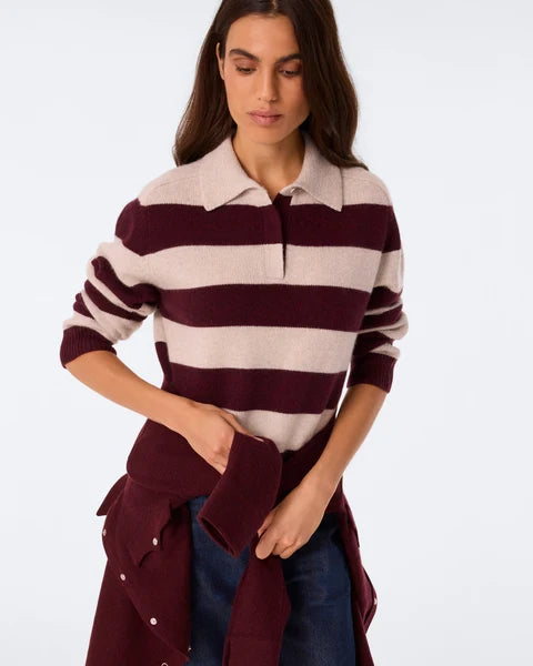 Cashmere Sweater Polo Royce Stripe