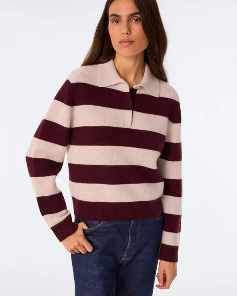 Cashmere Sweater Polo Royce Stripe