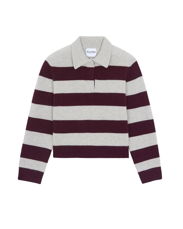 Cashmere Sweater Polo Royce Stripe