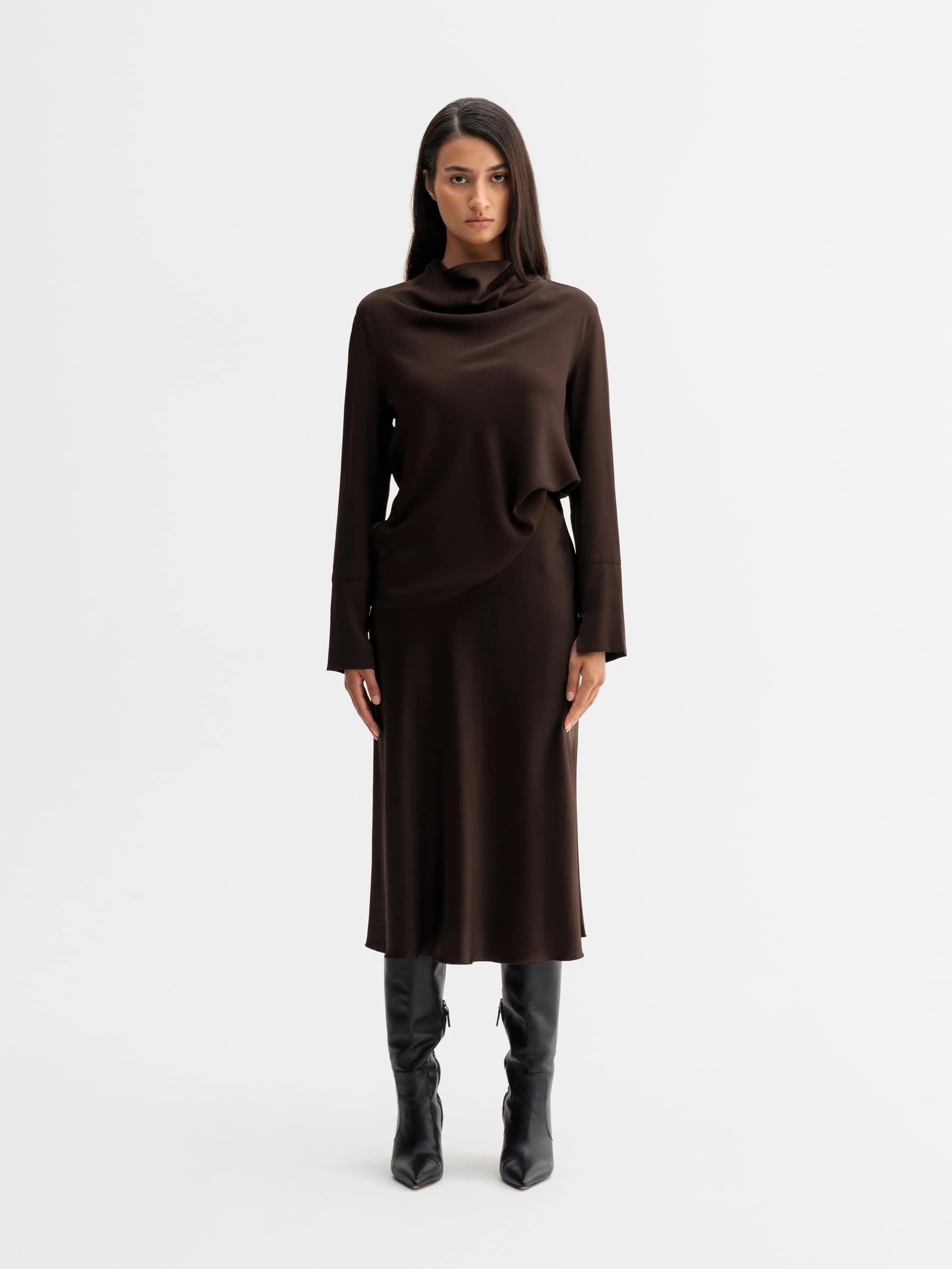 Hana Satin Silk Skirt