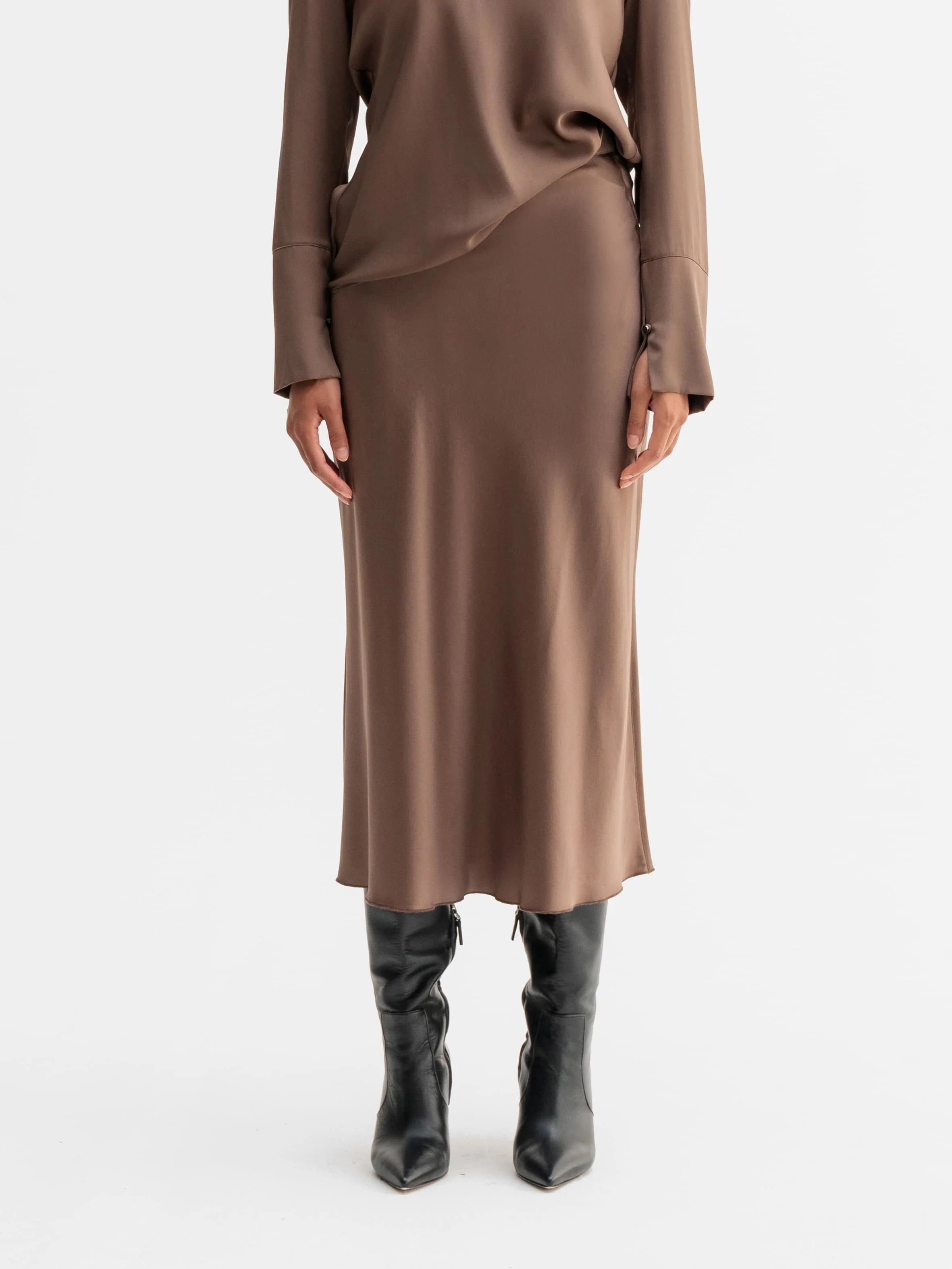 Hana Satin Silk Skirt