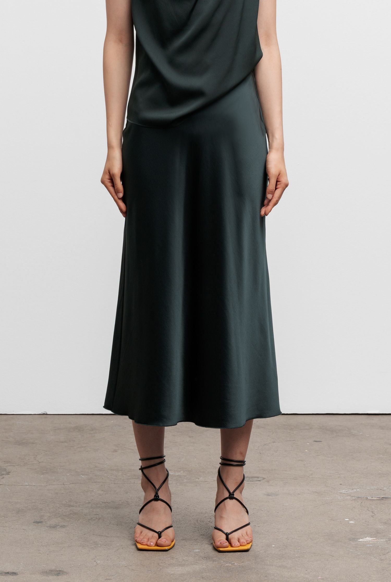 Hana Silk Satin Skirt