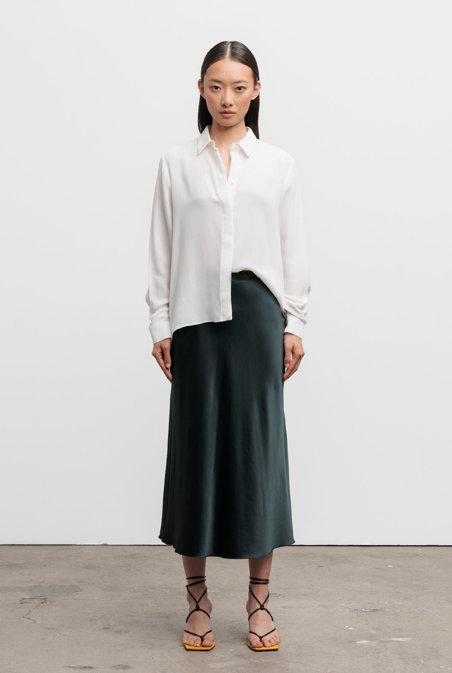 Hana Silk Satin Skirt