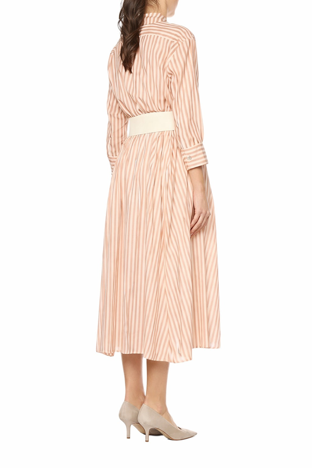 Musselin Blusenkleid mit Streifen