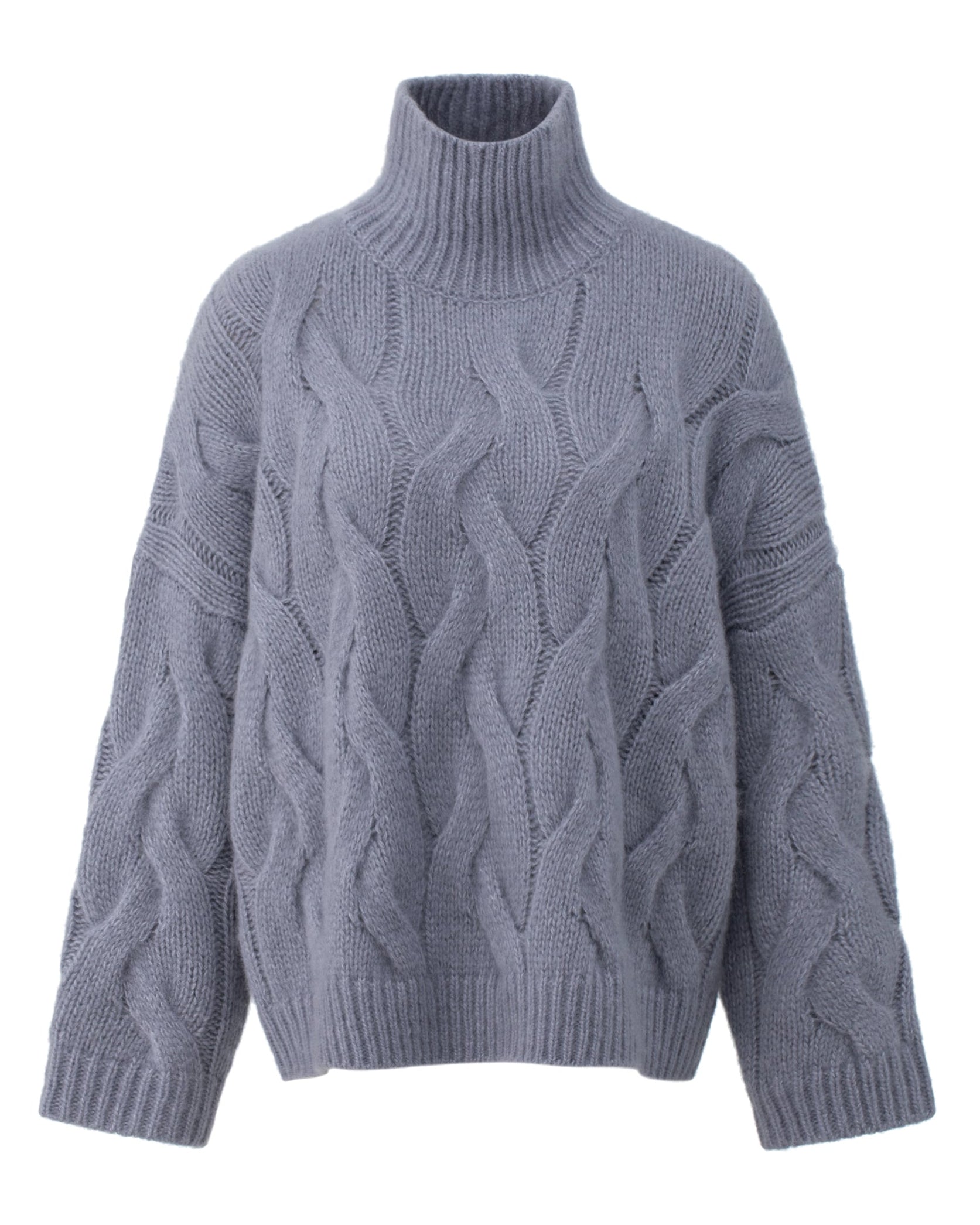 Nexus Rollkragen Pullover mit Zopfmuster