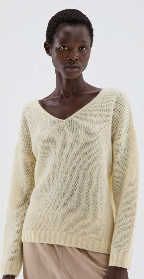 V-Neck Pullover Loose Knit