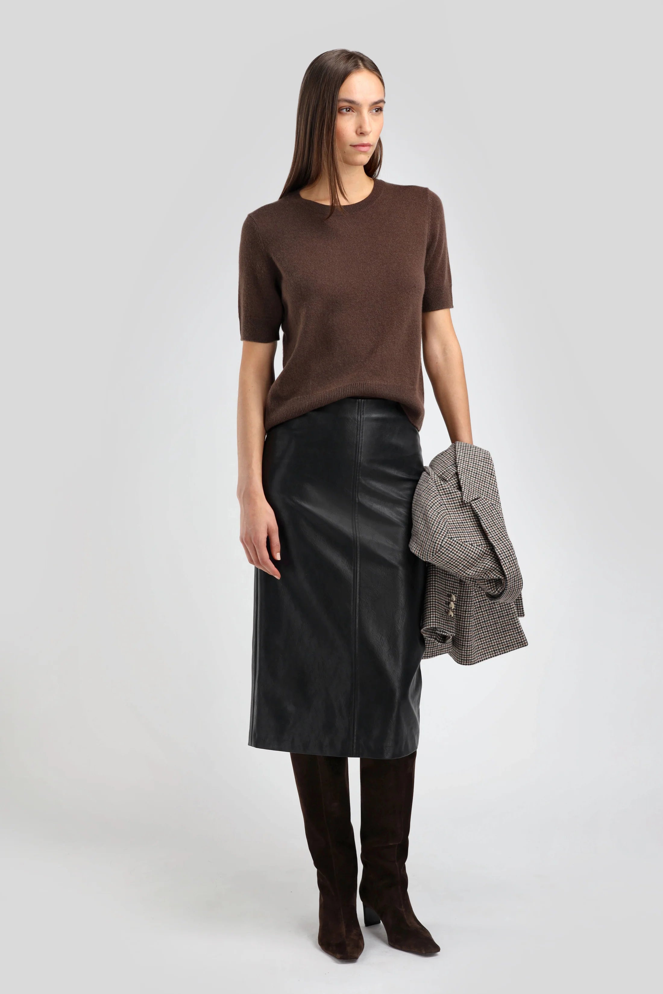 Vegan Leather Skirt Cuir