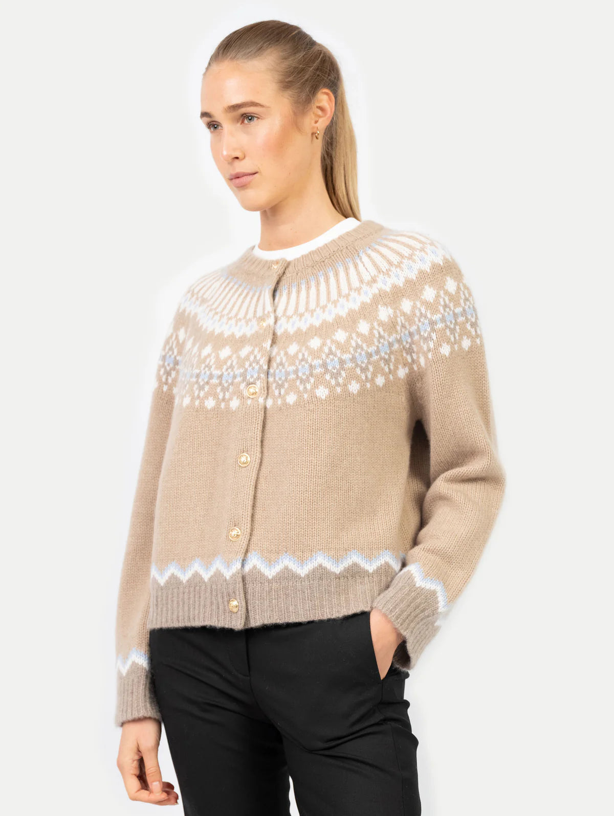 Laura Fair Isle Cashmere Cardigan