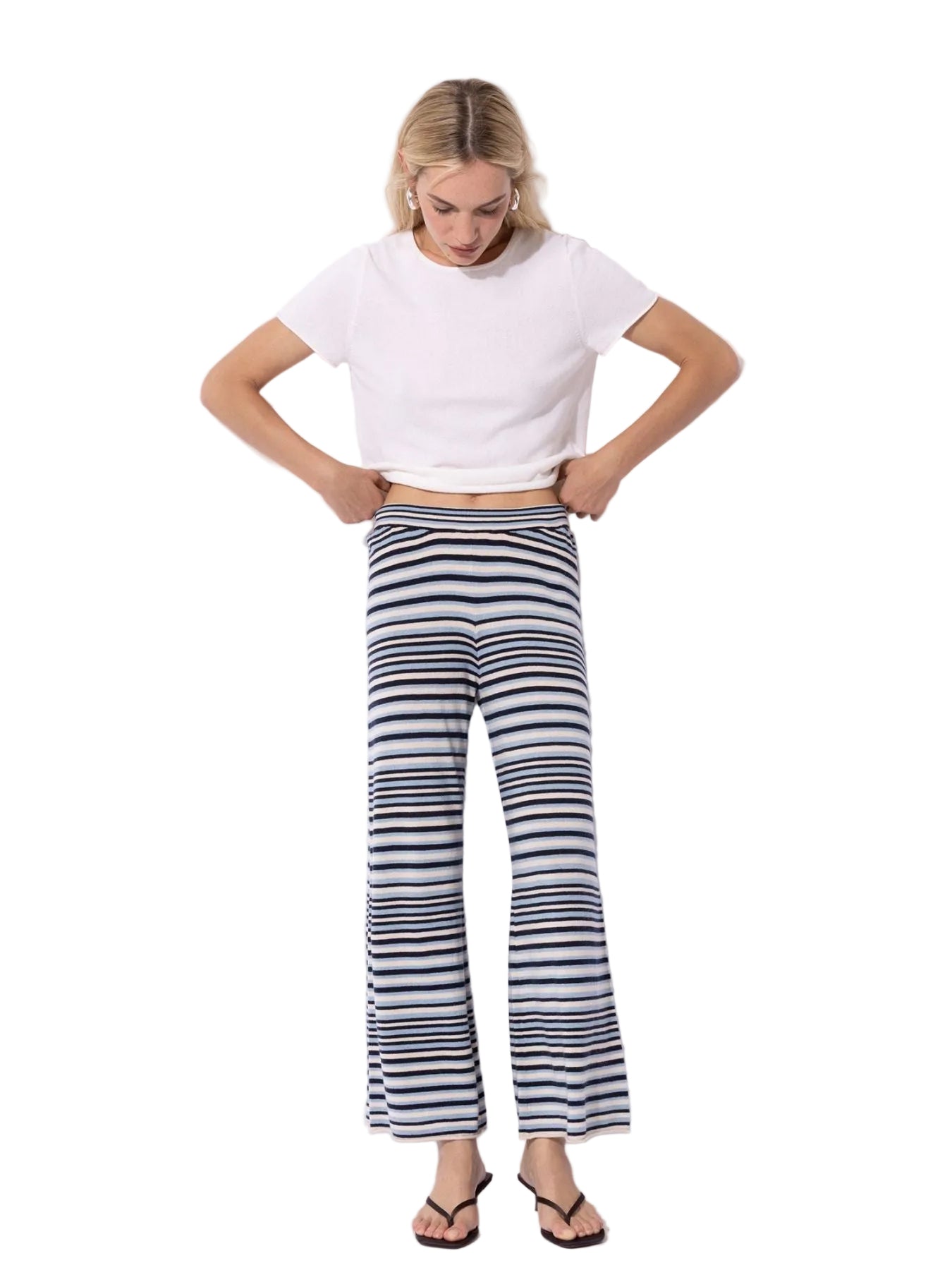 Gestreifte Strickhose